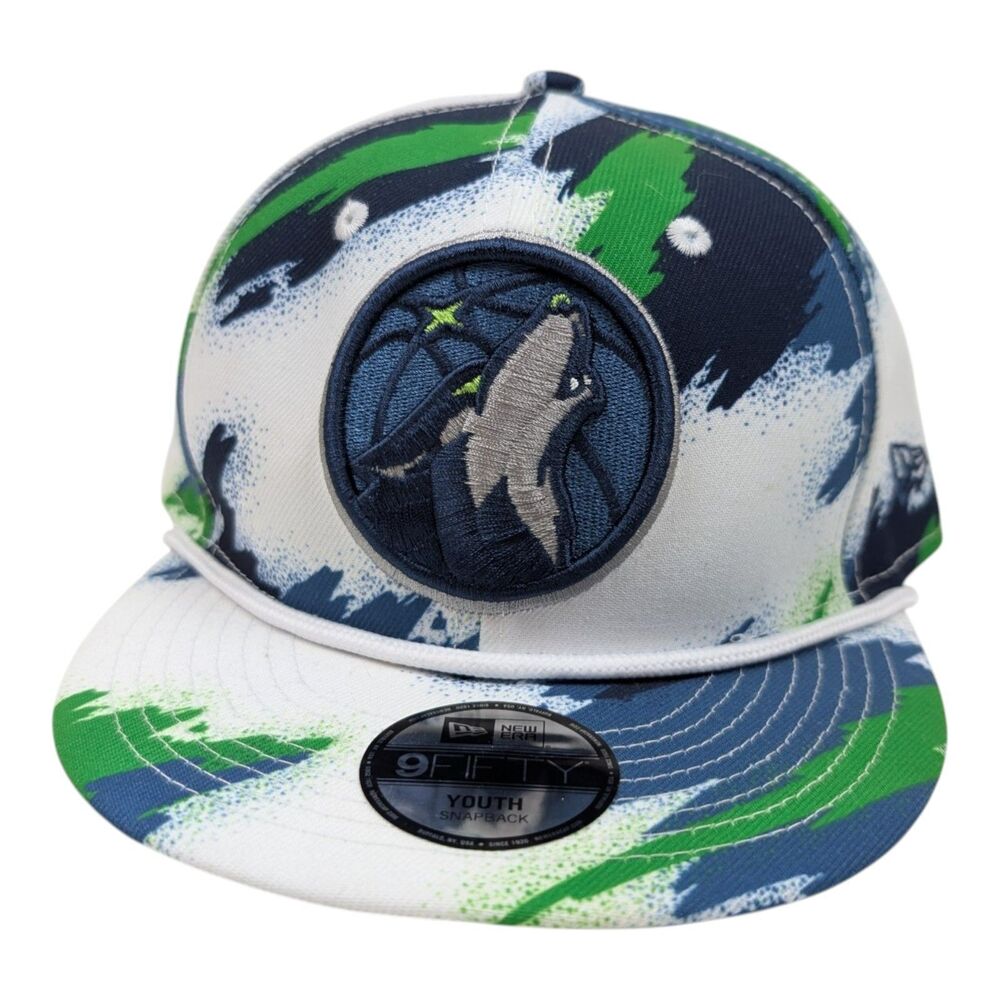 Minnesota Timberwolves NBA White Paint Adjustable Hat - NEW